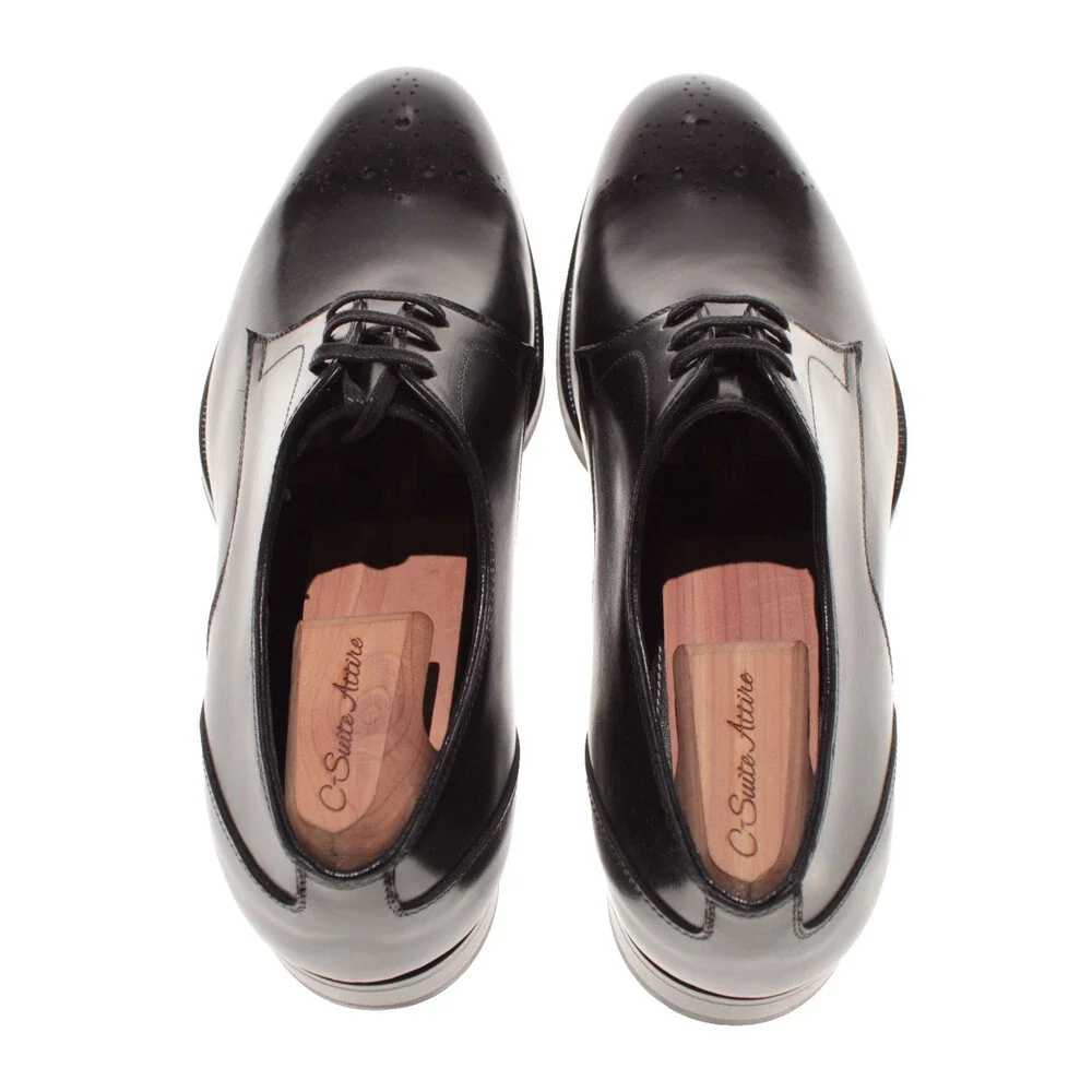 Pastori NWOB Chlorus Lace Up Derby Dress Shoes Size 9 US in Black Leather